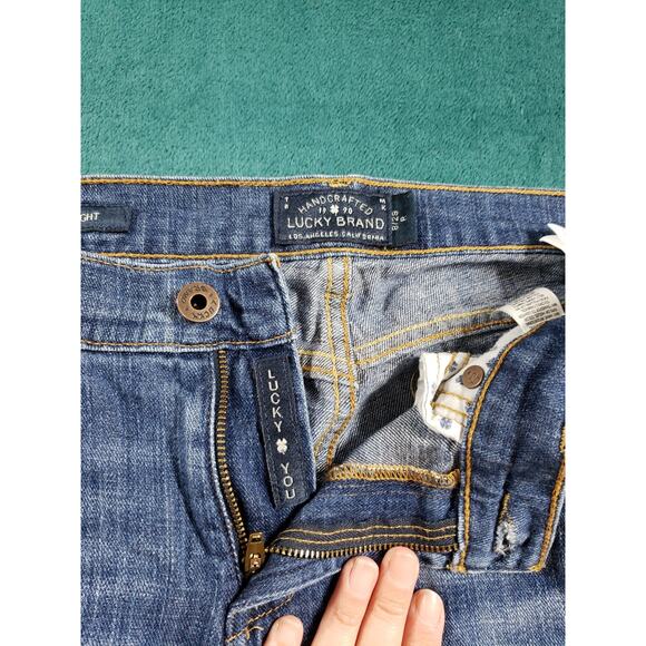 Lucky Brand Jeans Size 8 Womens Blue Stretch Pants Mid Rise Sweet N Straight - Picture 5 of 13